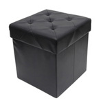 TABURET PLIABIL DEPOZITARE - 38X38X38CM / NEGRU