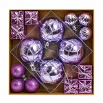SET ORNAMENTE DE CRACIUN / VIOLET - 28P.