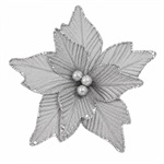 FLOARE DECORATIVA DE CRACIUN 18X10CM SYSDH-A3025038