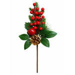 CRENGUTA DECORATIVA DE CRACIUN - BOBITE-ORNAMENTE 33CM