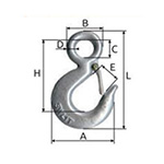 CARLIG ZINCAT SECURIZAT 750KG / 19.5/25MM