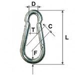 CARABINA ZINCATA CU CLAPETA