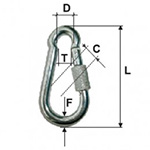 CARABINA ZINCATA CU FILET