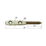 SUPORT POLITA PLAT CU FILET LEMN 30MM / 10X40MM