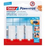 CARLIG ADEZIV DETASABIL DREPTUNGHI - 1KG / ALB, 3/SET