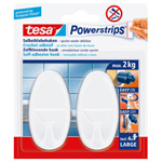 CARLIG ADEZIV DETASABIL OVAL - 2KG / ALB, 2/SET