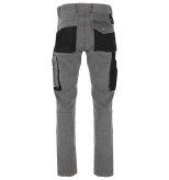 Pantalon lucru tip-blugi slim-fit elastic gri - 2xl