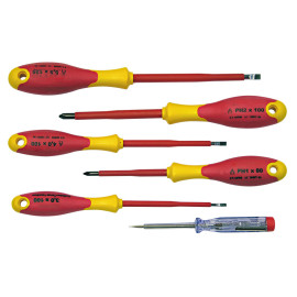 set surubelnite izolate abs plate si pz + tester - 6p.