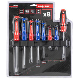 set surubelnite s2 maner soft-touch cu suport - 8p.