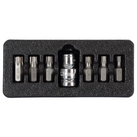 set varfuri torx cu orificiu cr-va s2 - 7p.