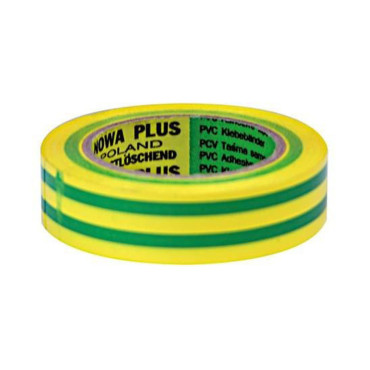 Banda izolatoare atestata 19x0.15mm / 20m verde-galben