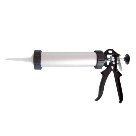 pistol silicon cu tub dozator si maner aluminiu 225mm