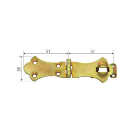 balama cu inel lacat pentru cufere 51x38mm