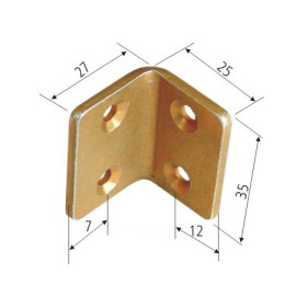 coltar metalic dreptunghiular 35/25x27mm