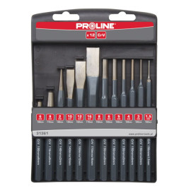 set dalti-dornuri-punctatoare cr-va pentru metal - 12p.