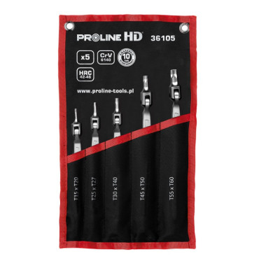 Set chei cu torxuri flexibile cr-va hd t15-t60 - 5p.
