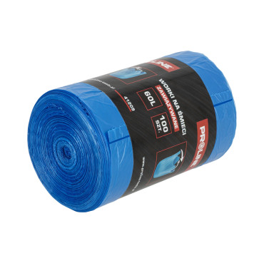 Saci menaj polietilena elastic 60l / albastru, 100/set