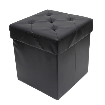 Taburet pliabil depozitare - 38x38x38cm / negru