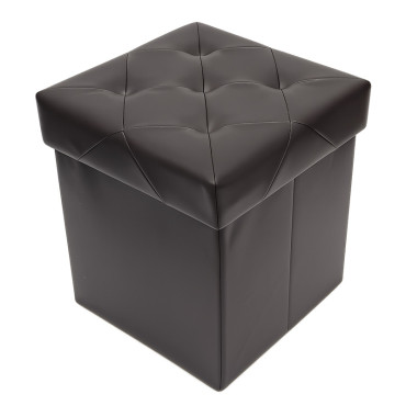 Taburet pliabil depozitare - 38x38x38cm / brun