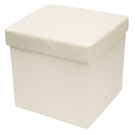 taburet pliabil depozitare - 38x38x38cm / bej