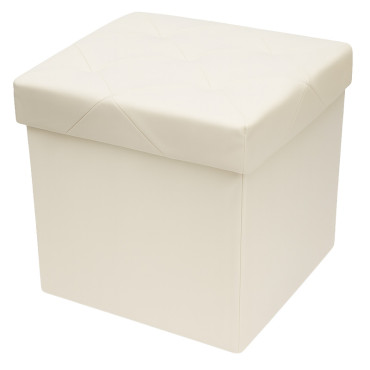 Taburet pliabil depozitare - 38x38x38cm / bej