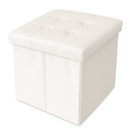 taburet pliabil depozitare modern - 38x38x38cm / bej