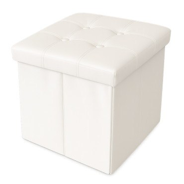 Taburet pliabil depozitare modern - 38x38x38cm / bej
