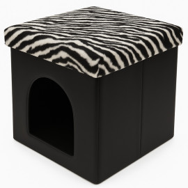 taburet pliabil culcus animale - 38x38x38cm / zebrat