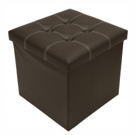 taburet pliabil depozitare modern - 38x38x38cm / brun