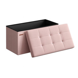 taburet pliabil depozitare dublu - 76x38x38cm / roz
