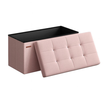 Taburet pliabil depozitare dublu - 76x38x38cm / roz
