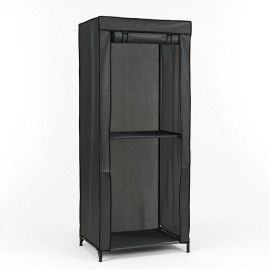 dulap haine textil cu rulou - 75x40x190cm / gri