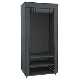 dulap haine textil cu rulou - 70x45x160cm / gri