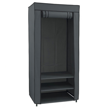 Dulap haine textil cu rulou - 70x45x160cm / gri