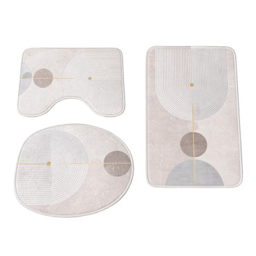 Covorase baie flanel - 40x60/40x50/40x45cm / cercuri