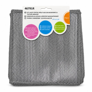 Lavete abrazive microfibra 20x20cm, 10/set