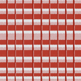 fata masa pvc - 160g/m2 / 1.37x20m / caro-picnic-rosu