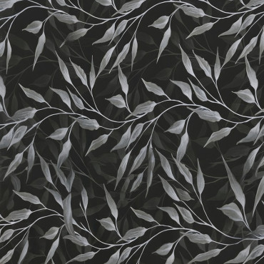 Fata masa pvc - 160g/m2 / 1.37x20m / frunze-gri