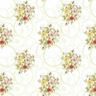 Fata masa pvc - 160g/m2 / 1.37x20m / mix-flori-crem