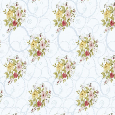 Fata masa pvc - 160g/m2 / 1.37x20m / mix-flori-gri