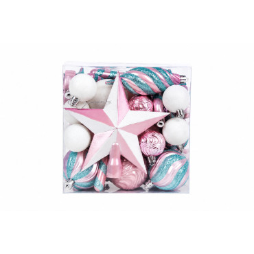Set ornamente de craciun / multicolor - 50p.