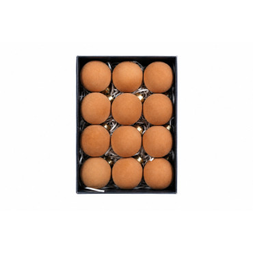 Set ornamente lux de craciun / bej - 12p.