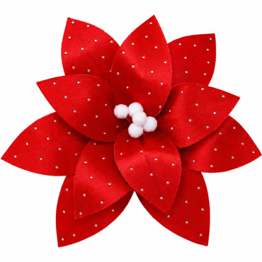 Floare decorativa de craciun 26x15cm sysdh-a3025083