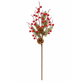 crenguta decorativa de craciun - bobite-conuri 57cm