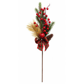 crenguta decorativa de craciun - bobite-fundita 52cm