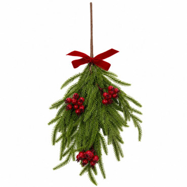 Crenguta decorativa de craciun - bobite-funda 60cm