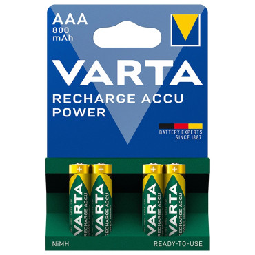 Varta rech.accu power aaa 800mah bli 4