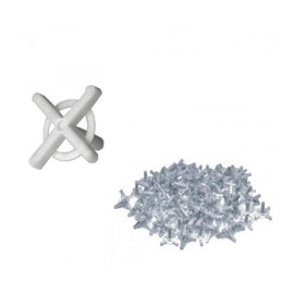 distantiere faianta tip cruce cu inel 3.0mm, 75/set