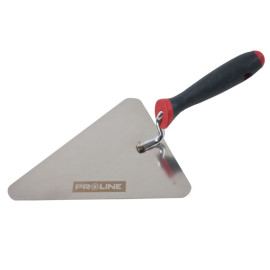 mistrie inox triunghiulara cu maner gumat 180x170mm