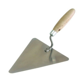 mistrie otel triunghiulara cu maner lemn 180x170mm